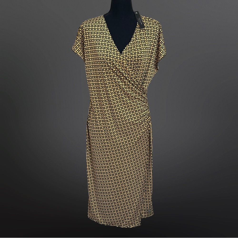Tahari Yellow and Black Dress